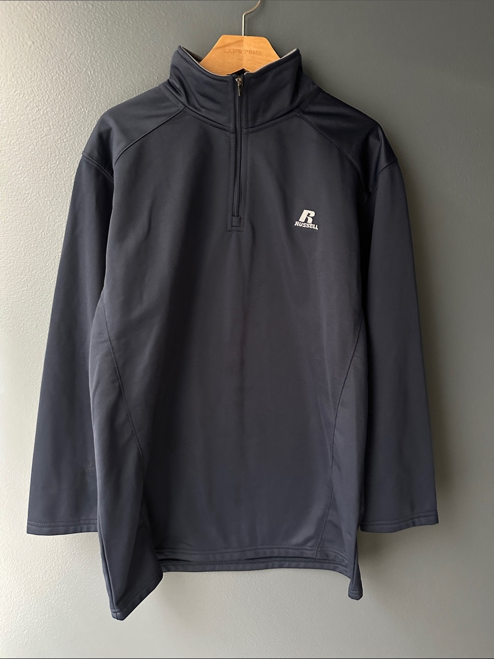 💙 RUSSELL ATHLETIC Quarter-Zip Pullover Gray size 10 youth 12 youth boys